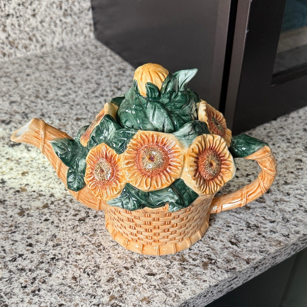 Sunflower Ceramic Teapot